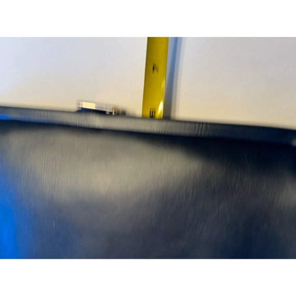 Vintage 1950's Black Leather Clutch Purse Retro Convertible Handle - Picture 9 of 9